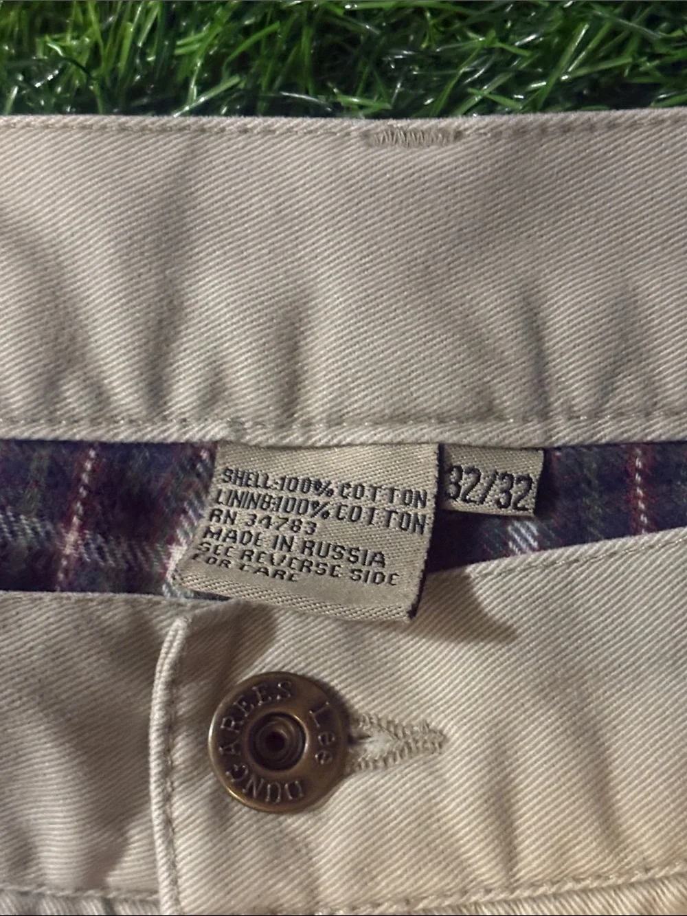 Lee Dungarees  Cargo Pants — Beige Neutral Workwear 32/32